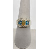 925 Sterling Silver With Opal, White Beryl (goshenite) & Zircon Ring Size 8