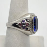 925 Sterling Silver Iolite Ring Size 8