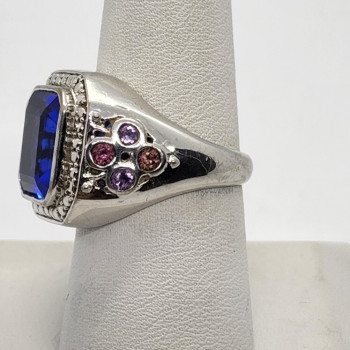 925 Sterling Silver Iolite Ring Size 8