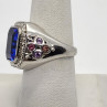 925 Sterling Silver Iolite Ring Size 8