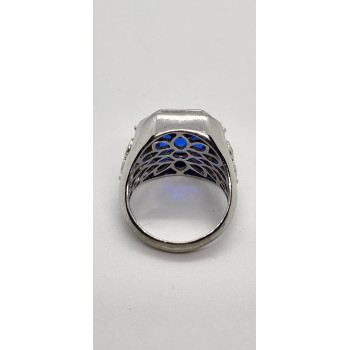 925 Sterling Silver Iolite Ring Size 8