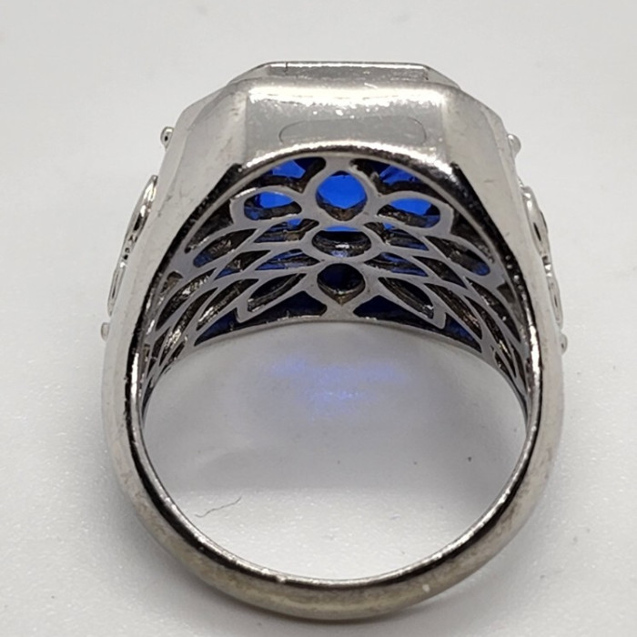925 Sterling Silver Iolite Ring Size 8