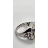 925 Sterling Silver Iolite Ring Size 8