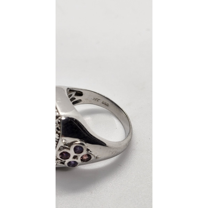 925 Sterling Silver Iolite Ring Size 8