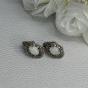 Vintage 925 Sterling Silver Opal Earrings Length 0.56 Inch