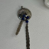 Vintage Native American 925 Sterling Silver Lapis Pendant Length 2.70 Inch
