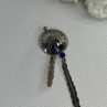 Vintage Native American 925 Sterling Silver Lapis Pendant Length 2.70 Inch