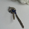 Vintage Native American 925 Sterling Silver Lapis Pendant Length 2.70 Inch