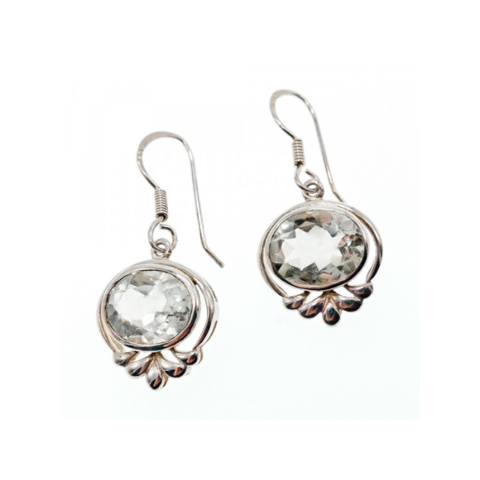 925 STERLING SILVER AQUAMARINE EARRINGS