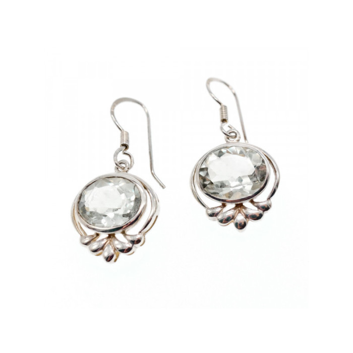 925 STERLING SILVER AQUAMARINE EARRINGS