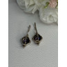 925 Sterling Silver Amethyst Earrings Length 1.10 Inch