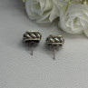 Vintage 925 Sterling Silver Turquoise Earrings Length 0.60 Inch