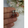 925 Sterling Silver Amber Earrings Length 0.85 Inch