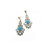 925 Sterling Silver Turquoise & Marcasites Earrings