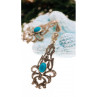 925 Sterling Silver Turquoise & Marcasites Earrings