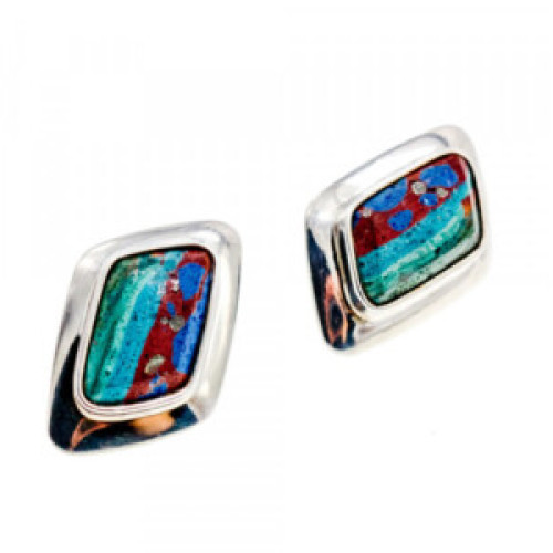 925 Sterling Silver Jasper Earrings