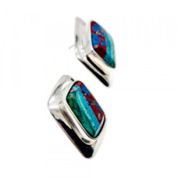 925 Sterling Silver Jasper Earrings