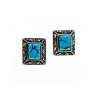 925 Sterling Silver Turquoise & Marcasites Earrings