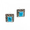 925 Sterling Silver Turquoise & Marcasites Earrings