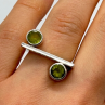 925 Sterling Silver Peridot Ring Size 5.5