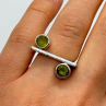 925 Sterling Silver Peridot Ring Size 5.5