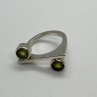925 Sterling Silver Peridot Ring Size 5.5