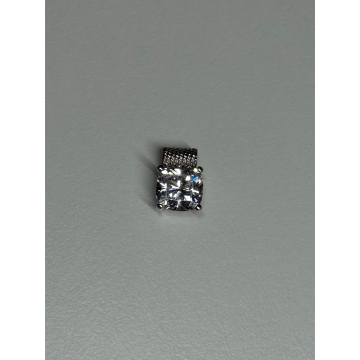 925 Sterling Silver CZ Pendant Length 11 Mm
