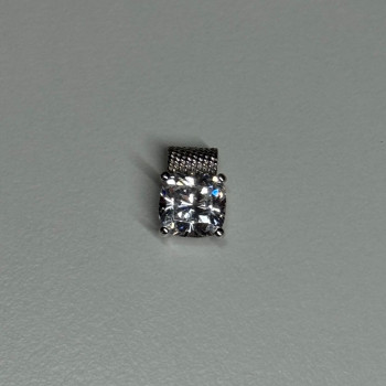925 Sterling Silver CZ Pendant Length 11 Mm