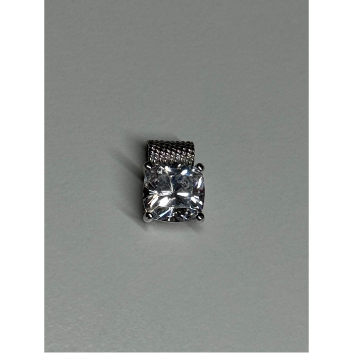 925 Sterling Silver CZ Pendant Length 11 Mm