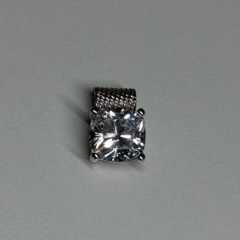 925 Sterling Silver CZ Pendant Length 11 Mm
