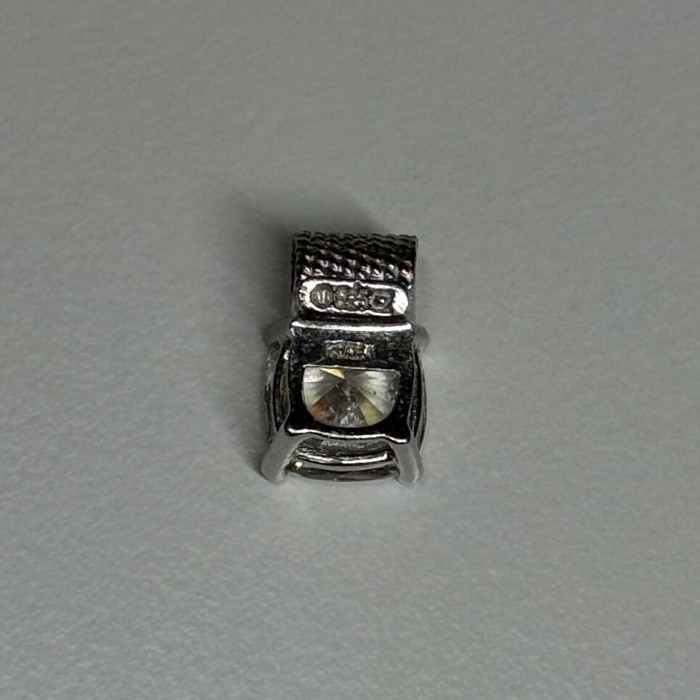 925 Sterling Silver CZ Pendant Length 11 Mm