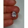 925 Sterling Silver CZ Pendant Length 11 Mm