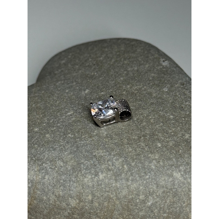 925 Sterling Silver CZ Pendant Length 11 Mm