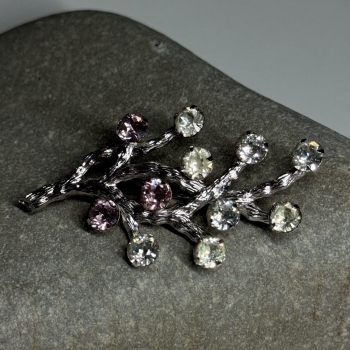 925 Sterling Silver Van Dell Spinel Brooch
