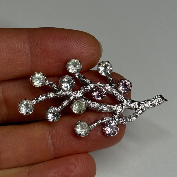925 Sterling Silver Van Dell Spinel Brooch