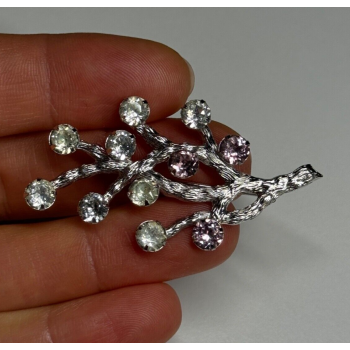 925 Sterling Silver Van Dell Spinel Brooch