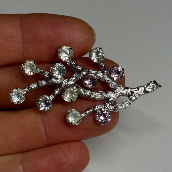925 Sterling Silver Van Dell Spinel Brooch
