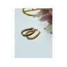 925 STERLING SILVER GOLD PLATED PINK SPINEL EARRINGS