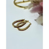 925 Sterling Silver Gold Plated Pink Spinel Earrings