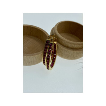 925 STERLING SILVER GOLD PLATED PINK SPINEL EARRINGS