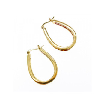 925 STERLING SILVER GOLD PLATED PINK SPINEL EARRINGS