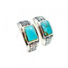 Vintage 925 Sterling Silver Turquoise Earrings