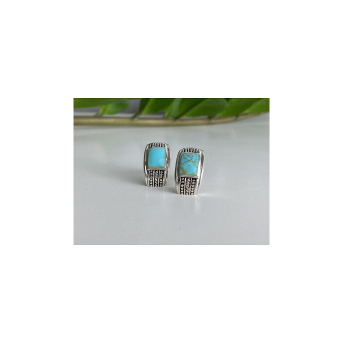 Vintage 925 Sterling Silver Turquoise Earrings