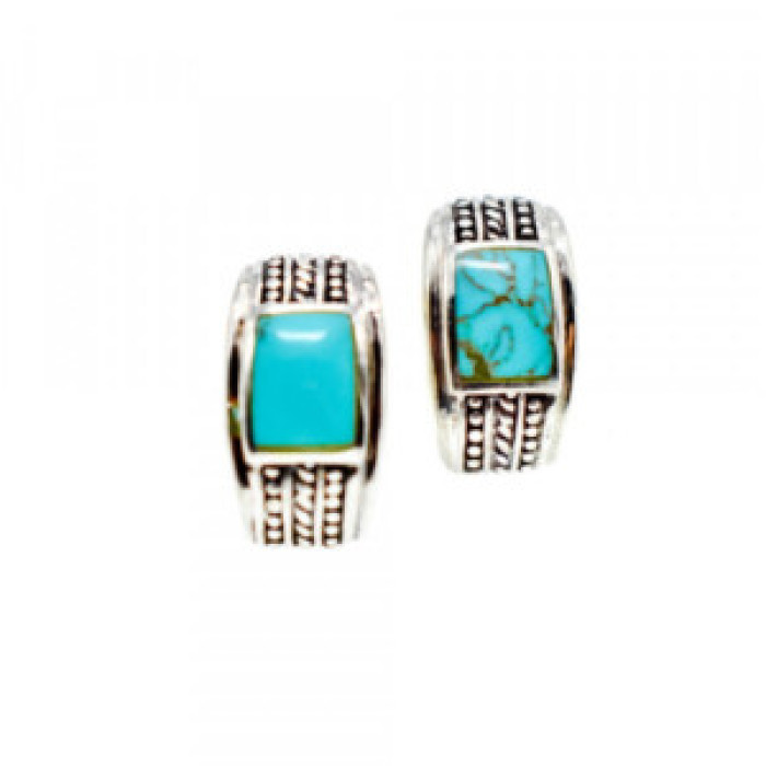 Vintage 925 Sterling Silver Turquoise Earrings