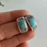 Vintage 925 Sterling Silver Turquoise Earrings