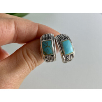 Vintage 925 Sterling Silver Turquoise Earrings