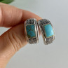 Vintage 925 Sterling Silver Turquoise Earrings