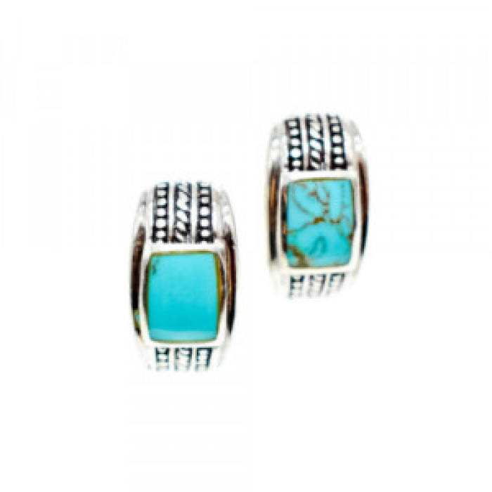 Vintage 925 Sterling Silver Turquoise Earrings