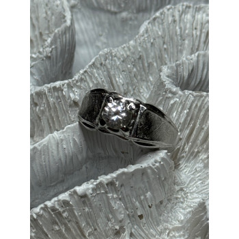 925 Sterling Silver Sapphire Men's Ring Size 11