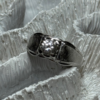925 Sterling Silver Sapphire Men'S Ring Size 11